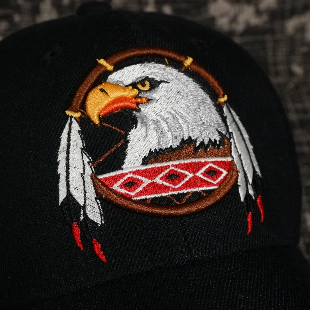 Native Pride Eagle Dreamcatcher Hat Black Baseball Cap BestCap Adjustable OSFM‎